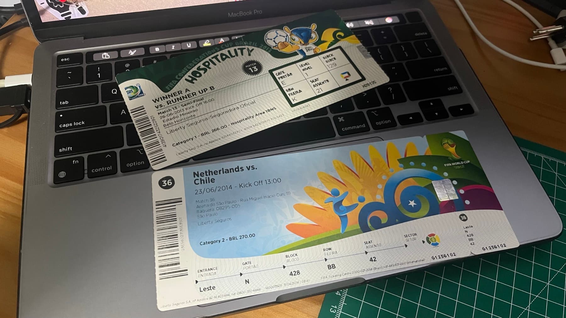 Ingresso da semifinal da Copa das Confederações 2013, Estádio Mineirão